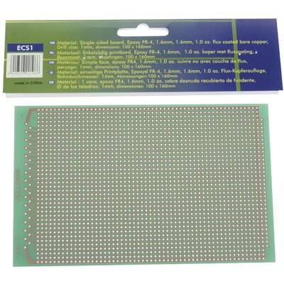 Velleman ECS1 Euro panel (H x Sz) 160 mm x 100 mm Tartalom 1 db