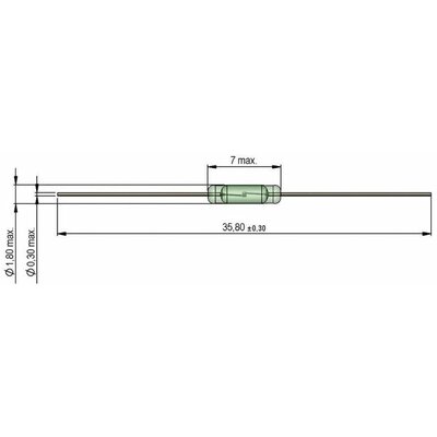 Reed kapcsoló StandexMeder Electronics KSK-1A80-2030 1 záró 0.5 A 170 V 10 W