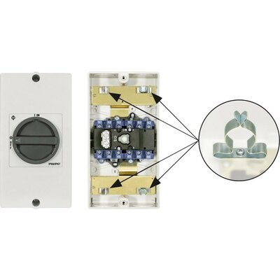 EMV áramtalanító kapcsoló javítás idejére KG 6 pólusú állásban lezárható 7,5 kW Kraus & Naimer KG20B T106/D-A046 KL11V