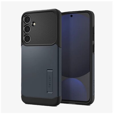 SPIGEN ACS08563 SPIGEN SLIM ARMOR szilikon telefonvédő (ütésállóság, műanyag hátlap, kitámasztó) SÖTÉTKÉK [Samsung Galaxy S24 FE (SM-S721)]