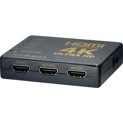 Maxtrack CS 1-5 L HDMI switch Távirányítóval Fekete