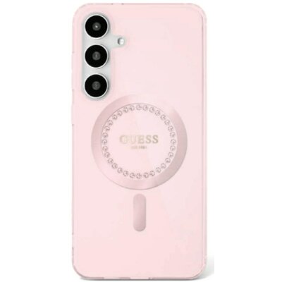 GUESS tok SAMSUNG S25 GUHMS25SPFTDTEP (Magnetic IML Rhinestones) pink