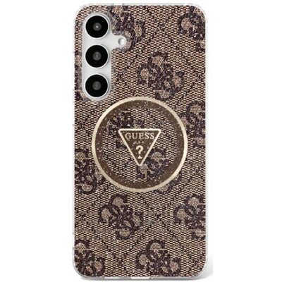 GUESS tok SAMSUNG S25 GUHMS25SHG4PRTGW (Magnetic IML Metal Glitter 4G Circle Triangle) brown