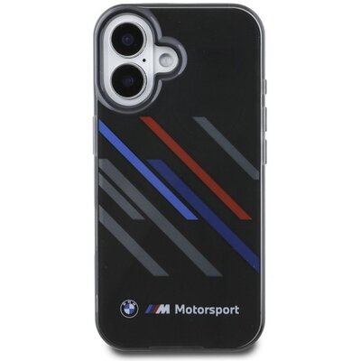 BMW tok IPHONE 16 BMHCP16S23HTRAK (Motorsport IML Random Stripes) black