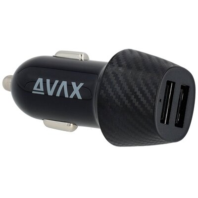 AVAX CC601B CARLY+ 40W USB A (QC)+Type C (PD) fekete autós gyorstöltő