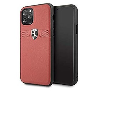 FERRARI Off Track iPhone 11 Pro piros szemcsés bőr hátlap