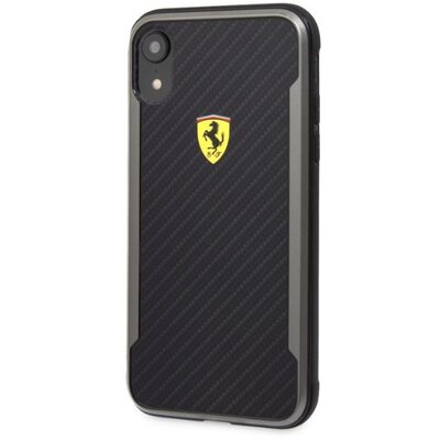 Ferrari SF Racing Shield iPhone XR fekete karbon hatású hátlap