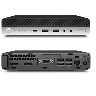 HP EliteDesk 800 G4 Micro/i5-8500/16GB/512GB SSD/Win Pro COA/fekete asztali számítógép (Használt A+,felújított)