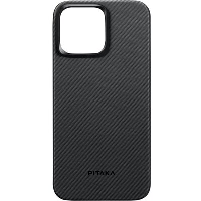 Pitaka 129606 600D iPhone 15 Pro Max fekete/szürke aramid hátlap