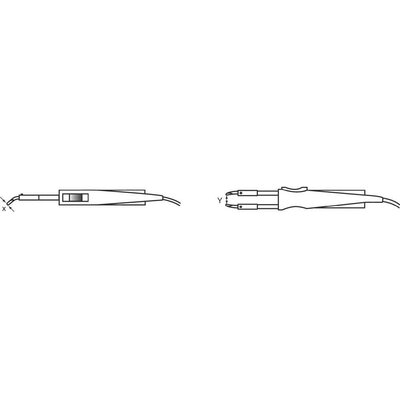 Weller WTA-1 hajlított, keskenyedő, kétoldalt csapott, véső formájú pákahegy, forrasztóhegy 1.0 mm