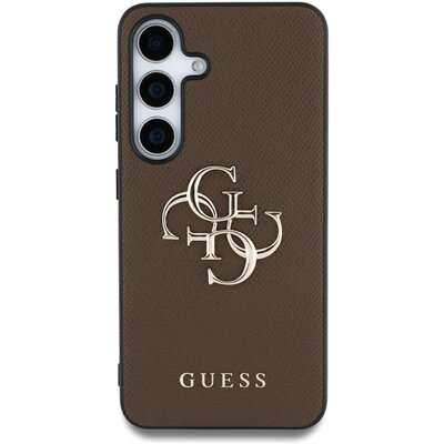 GUESS tok SAMSUNG S25 GUHCS25SPGT4MBW (PU Grained Big 4G and Classic Logo) brown