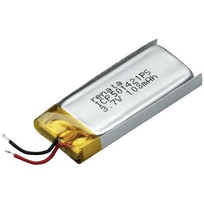 Renata lítium-polimer akku 3,7 V, 115 mAh, 22,5 x 14,1 x 5,2 mm, ICP501421PS