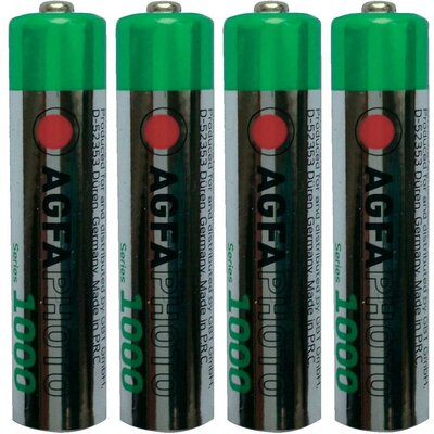 Mikroceruza akku AAA NiMH, 1,2V 900 mAh, 4 db, AgfaPhoto HR3, HR03, UO100557, DC2400, DC2400B4N, LR03