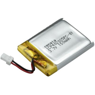 Renata lítium-polimer akku 3,7 V, 155 mAh, 27,5 x 20,5 x 4,3 mm, ICP402025PC